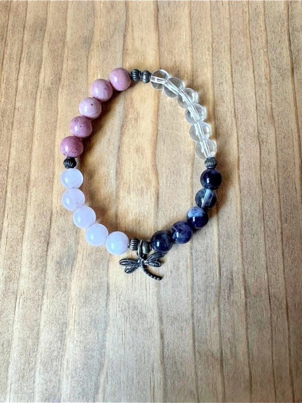 Evolve Mala Pure Heart Amethyst, Clear Quartz, Rose Quartz & Selenite Beaded Str